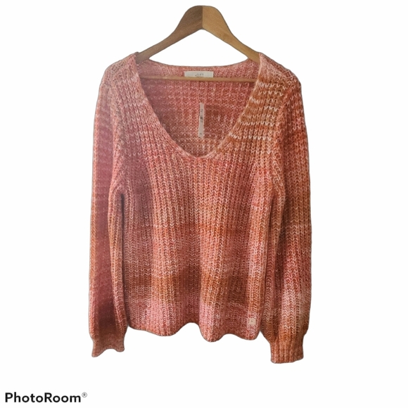 Loft Marled V Neck Sweater - Picture 1 of 4